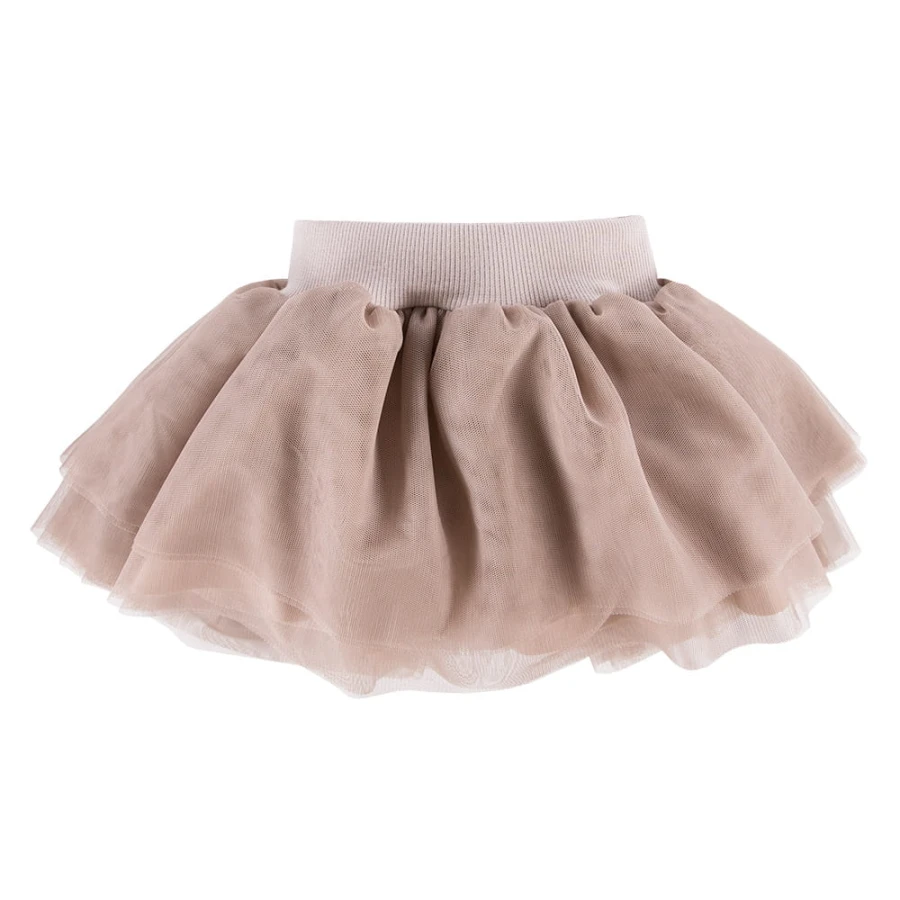 Tulle skirt beige