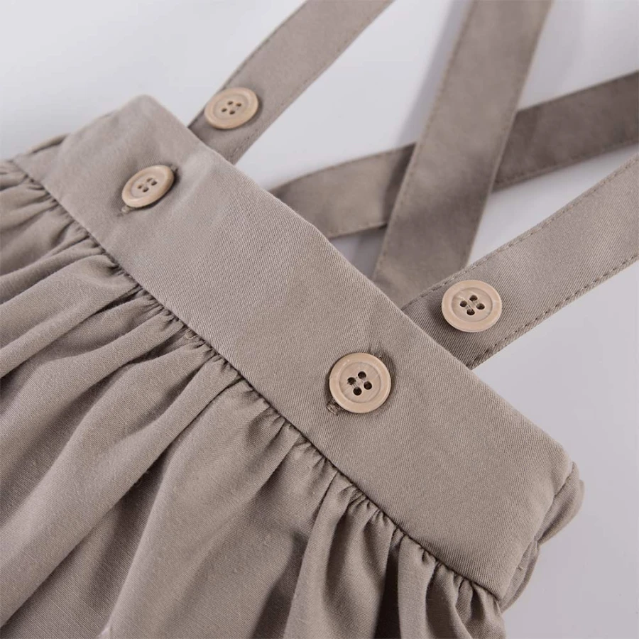 Skirt with braces beige