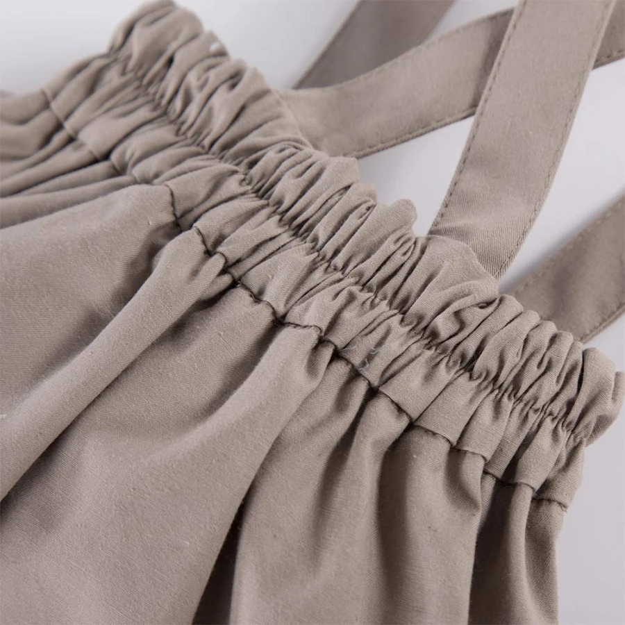 Skirt with braces beige