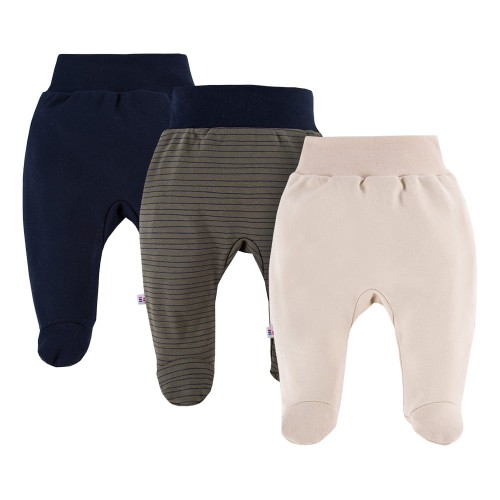 Multipak 3 ks polodupačky khaki, tmavě modré, béžové