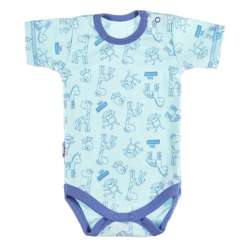 Body s krátkým rukávem SAWANNA tyrkysové/potisk