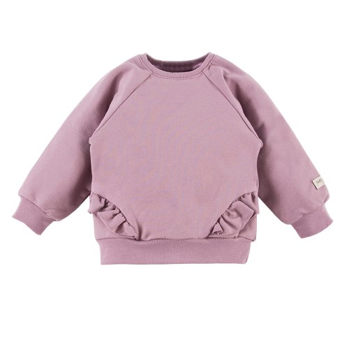 Sweatshirt violet with frill