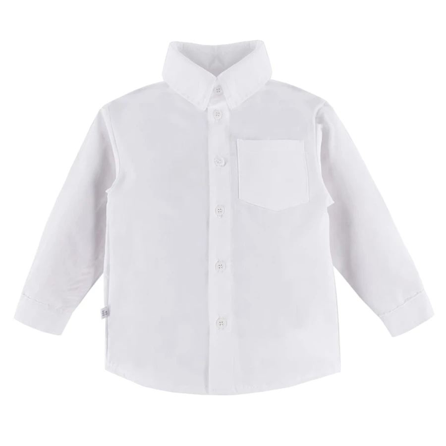 Boys' white maroon shirt