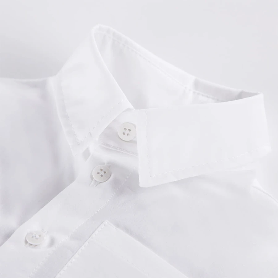 Boys' white maroon shirt