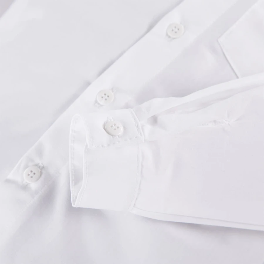 Boys' white maroon shirt