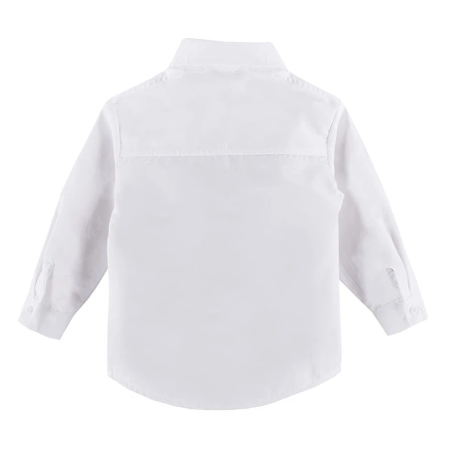 Boys' white maroon shirt