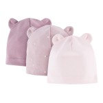3-balení dětských čepiček růžové