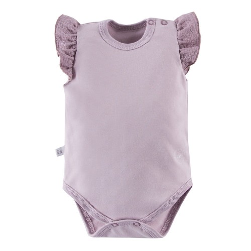 Sleeveless bodysuits with muslin frill violet
