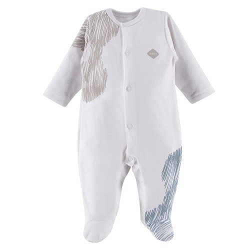 Dětský overal bílý s potiskem