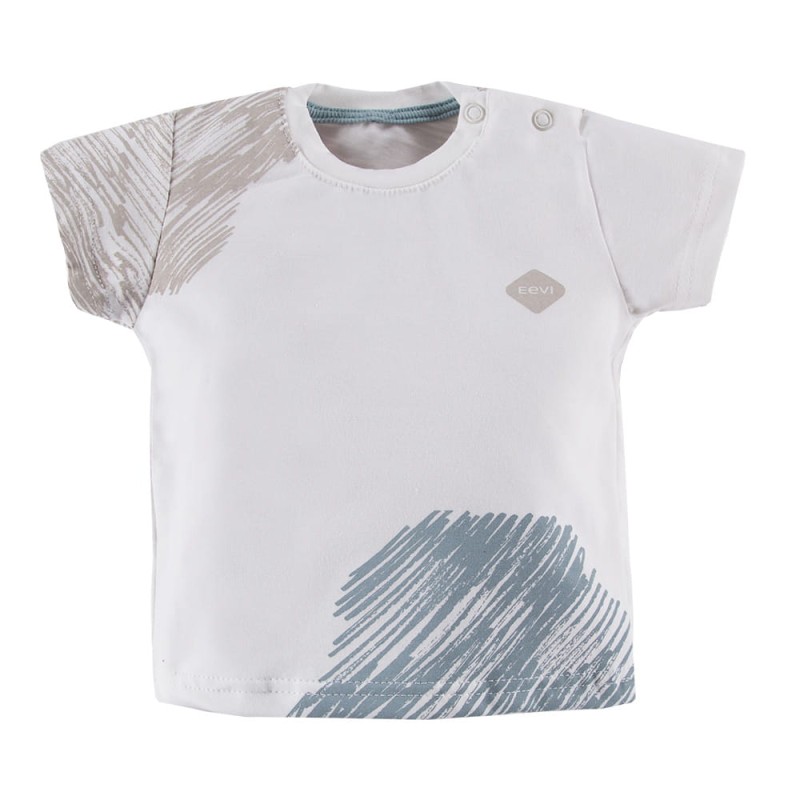T-shirt dziecięcy biały z nadrukiem