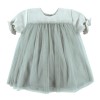 Tulle dress short sleeves green