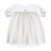 Tulle dress short sleeves white cream