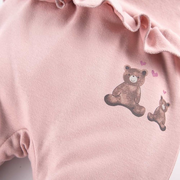 Joggers with feet pink