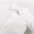 Bodysuits short sleeve cardigan with collar white