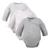 Cardigan bodysuit 3-pack with star pattern