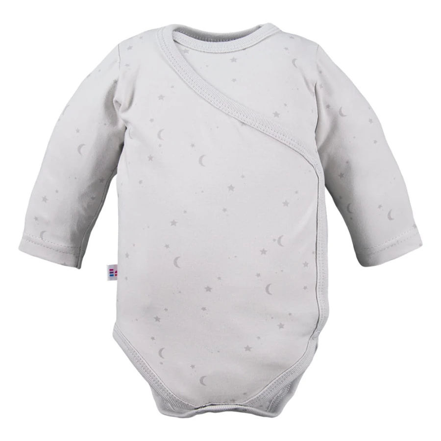 Multipak 3 ks Body zavinovací s dlouhým rukávem šedé