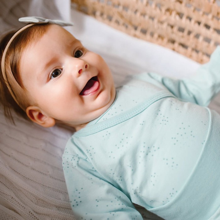 Cardigan bodysuit 3-pack with leaves pattern