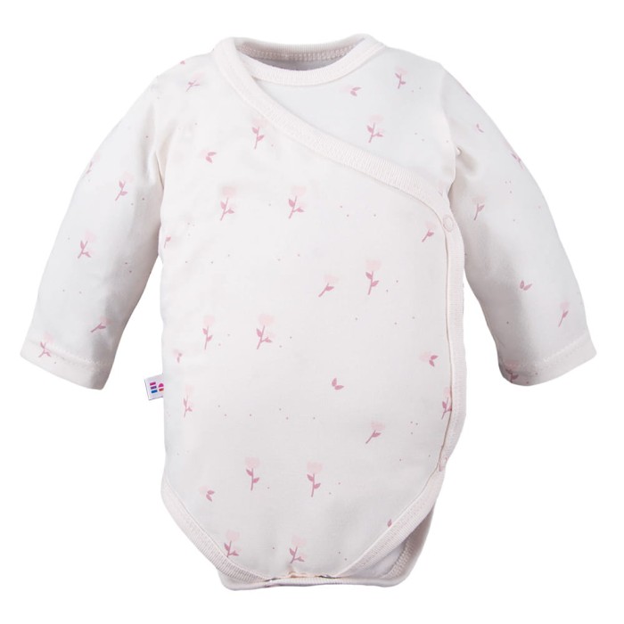 Cardigan bodysuit 3-pack with flower pattern
