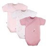 Cardigan bodysuit 3-pack with flower pattern