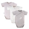 Cardigan bodysuit 3-pack with teddy bears pattern