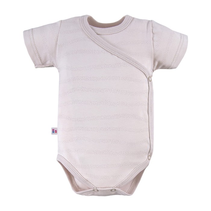 Multipak 3 ks Body zavinovací s krátkým rukávem béžové