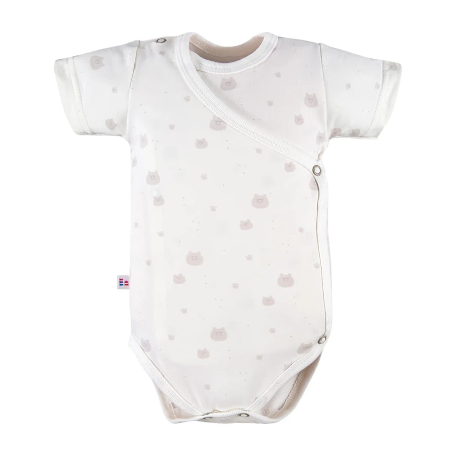 Cardigan bodysuit 3-pack with teddy bears pattern