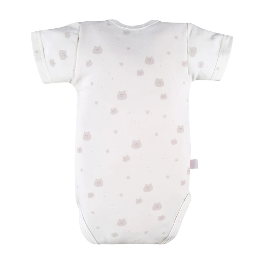 Cardigan bodysuit 3-pack with teddy bears pattern