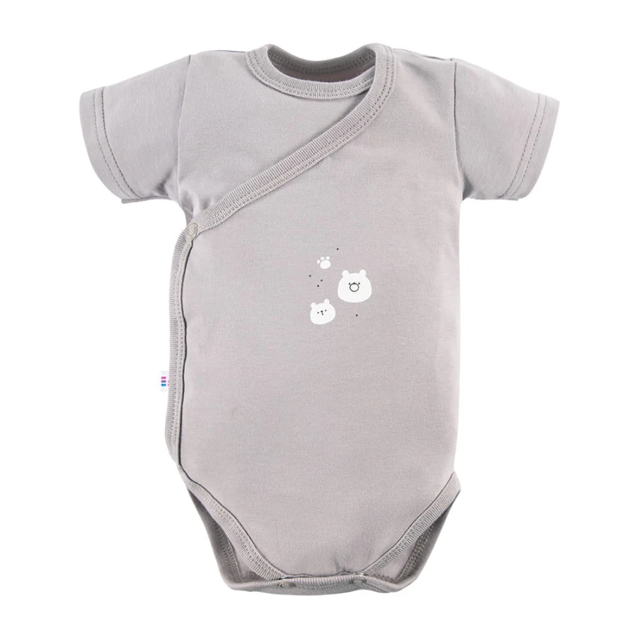 Cardigan bodysuit 3-pack with teddy bears pattern