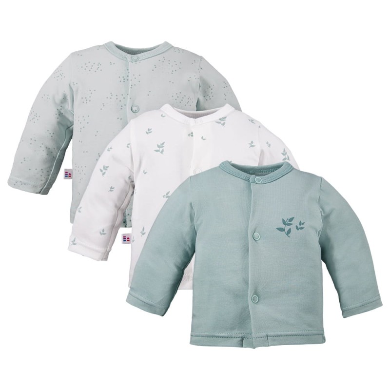 Multipak 3 ks Kabátek bílý/zelený