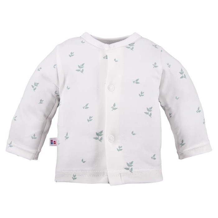 3-pack kimono shirt with leaves pattern green