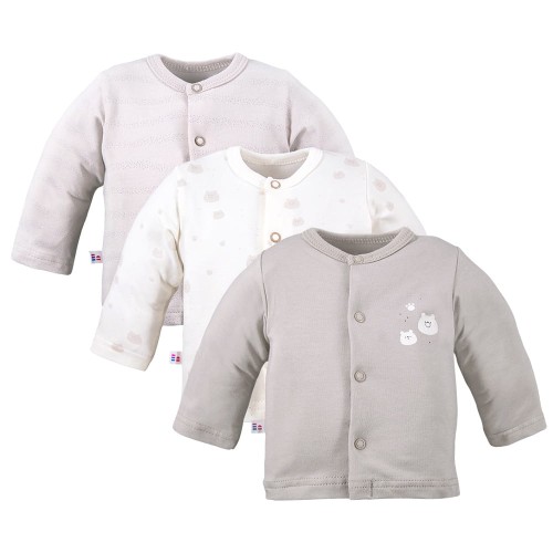 Multipak 3 ks Kabátek bílý/béžový