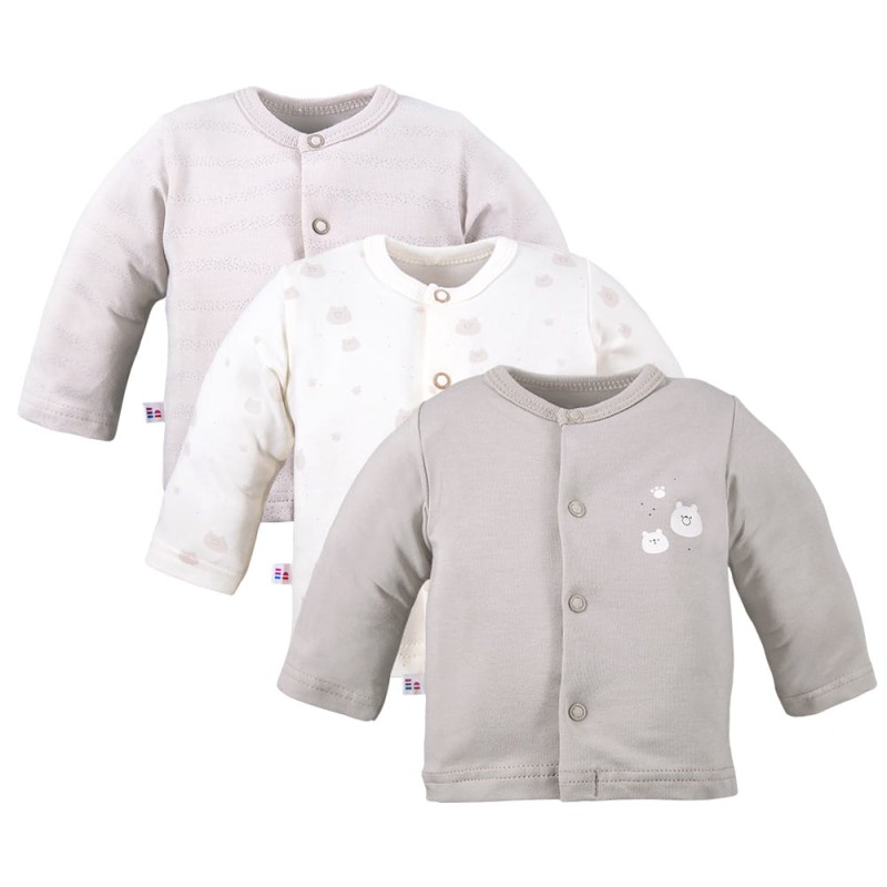 Multipak 3 ks Kabátek bílý/béžový