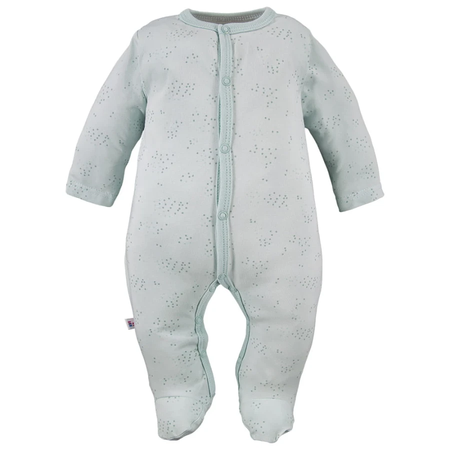 Sleepsuits green 3-pack with leaves pattern