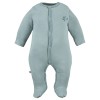 Sleepsuits green 3-pack with leaves pattern