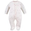 Sleepsuits pink 3-pack with bloom pattern