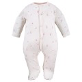Sleepsuits pink 3-pack with bloom pattern