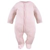 Sleepsuits pink 3-pack with bloom pattern