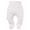 Joggers with feet pink 3-pack with bloom pattern