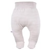 Joggers with feet beige 3-pack with teddy bears pattern