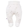 Joggers with feet beige 3-pack with teddy bears pattern