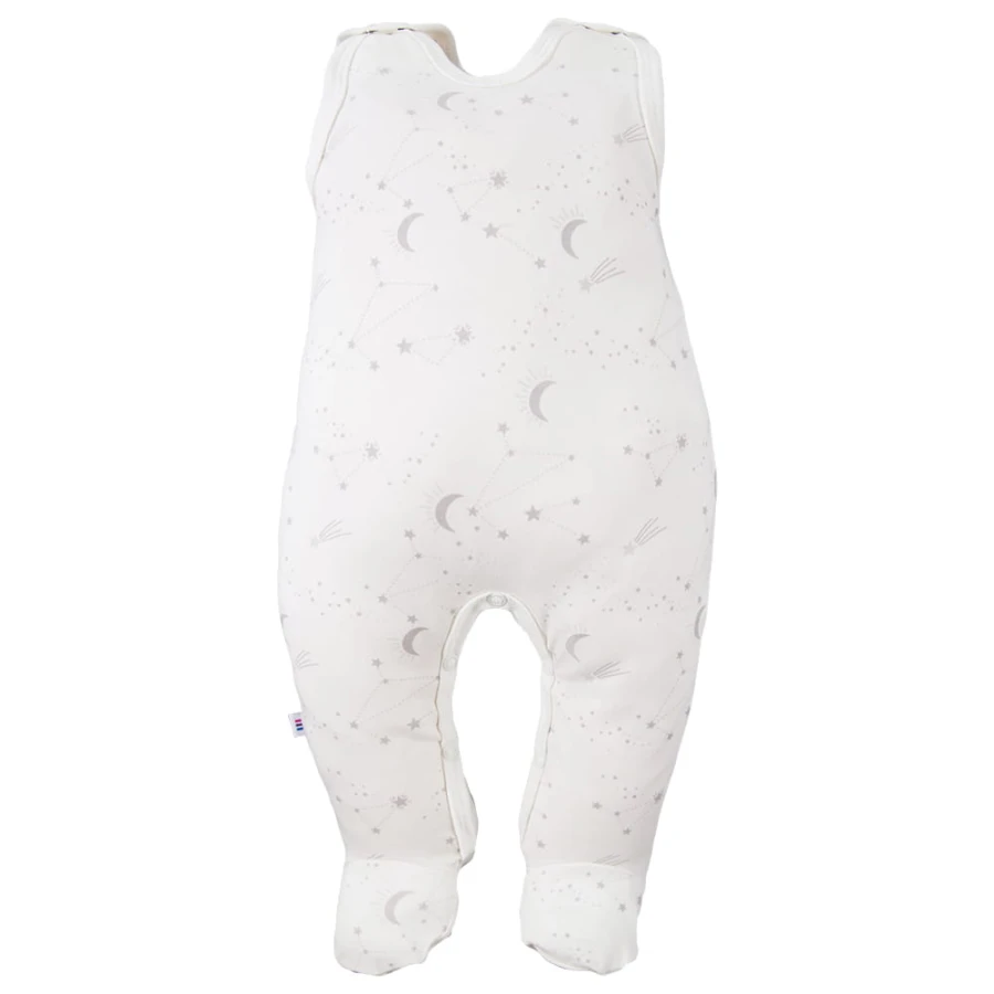 3-pack romper suit gray with star pattern