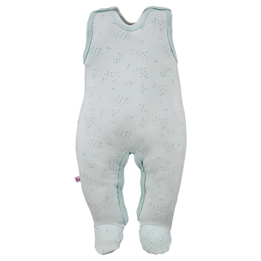 3-pack romper suit green with leaves pattern