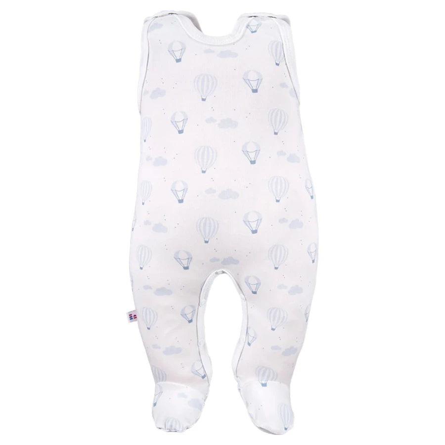 3-pack romper suit blue with balloon pattern