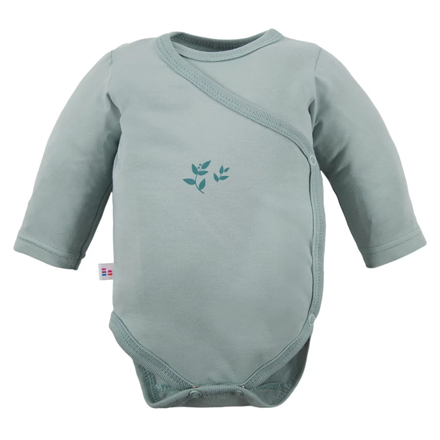Cardigan bodysuit with leaves pattern