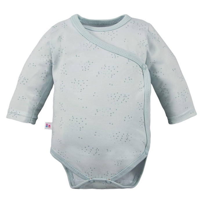 Cardigan bodysuit with delicate print all over green