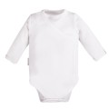 Body dziecięce kopertowe z długim rękawem białe