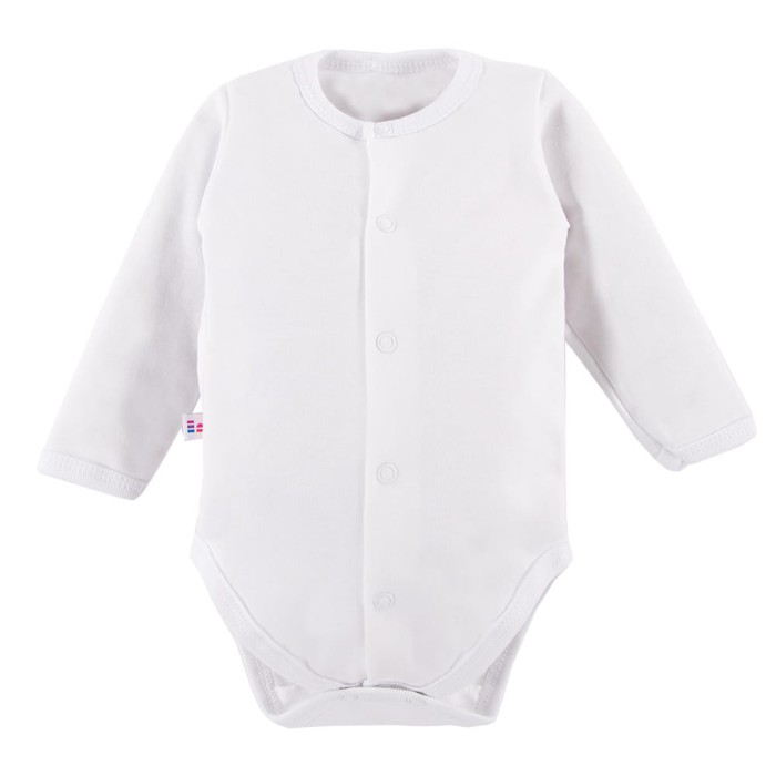 Wrap baby bodysuit long sleeve WHITE
