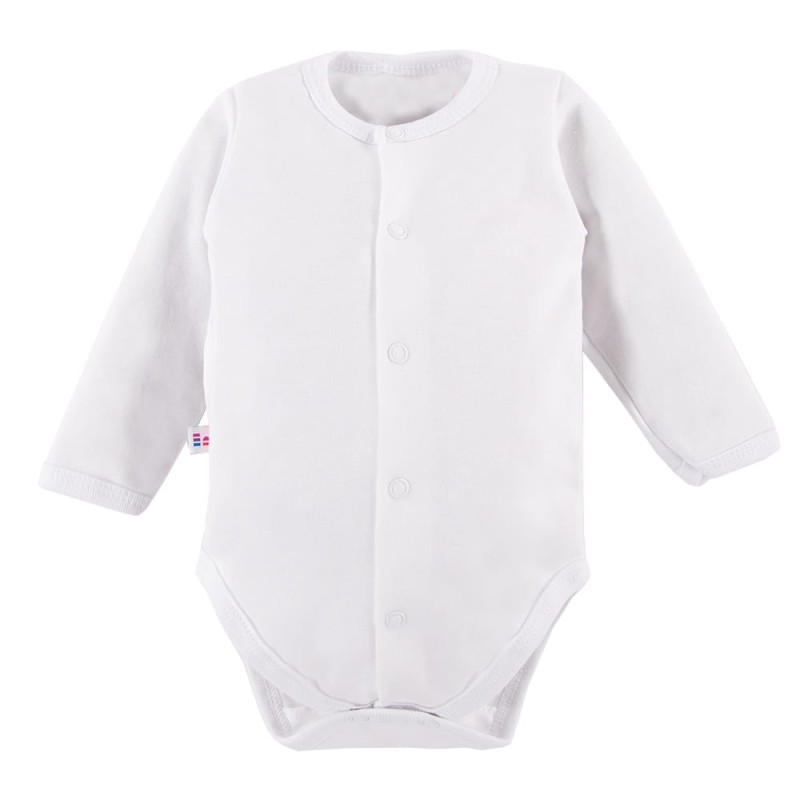 Wrap baby bodysuit long sleeve WHITE