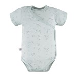 Cardigan bodysuit with delicate print all over green