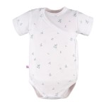 Cardigan bodysuit with leaves pattern
